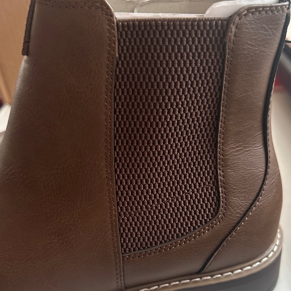 Portland Leather Dark Brown Men's Boots - Picture 3 of 6